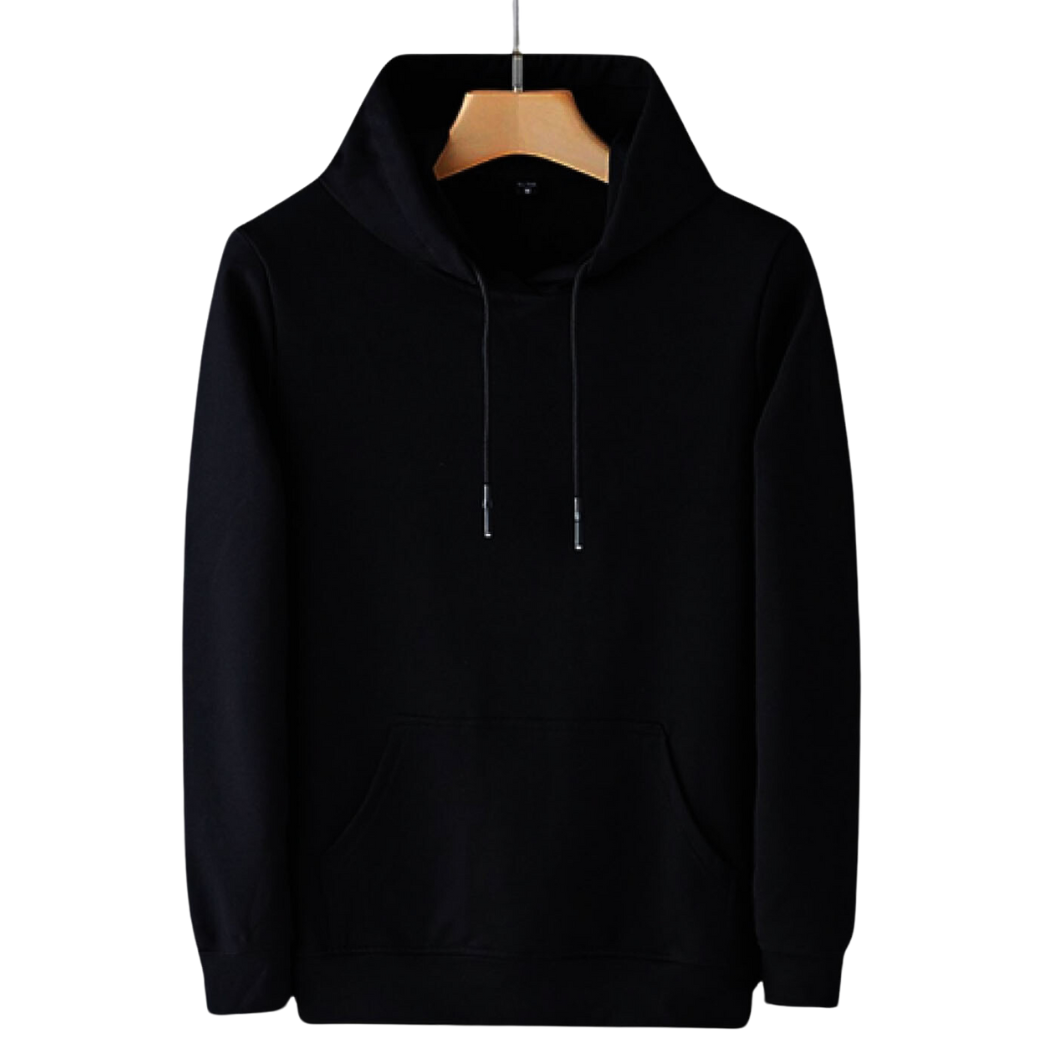 Treandz premium Solid Hoodie Black Color