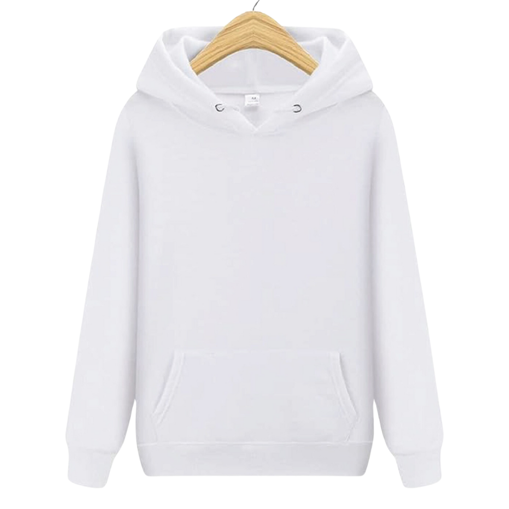 Treandz premium Solid Hoodie White Color