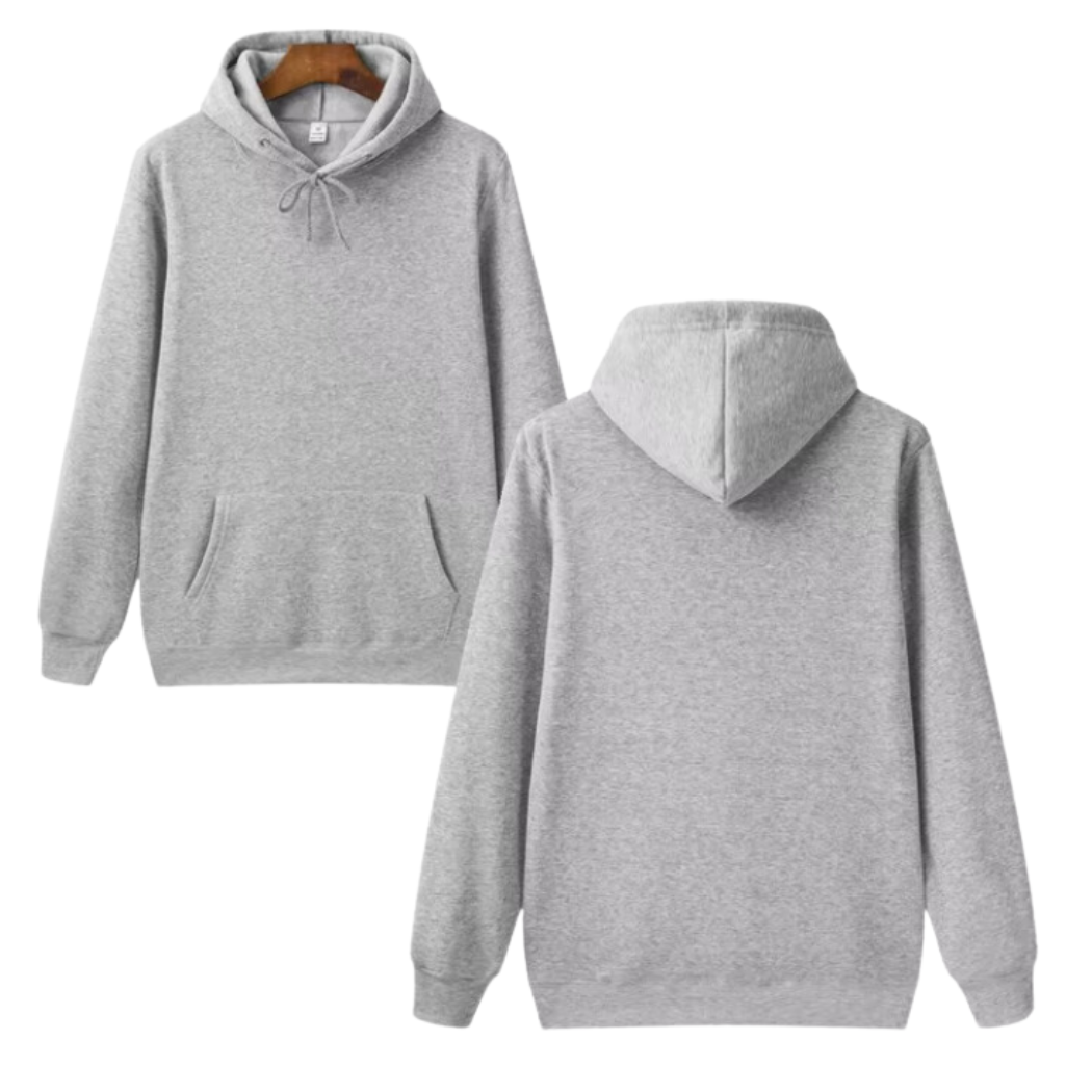 Treandz premium Solid Hoodie Ash Color