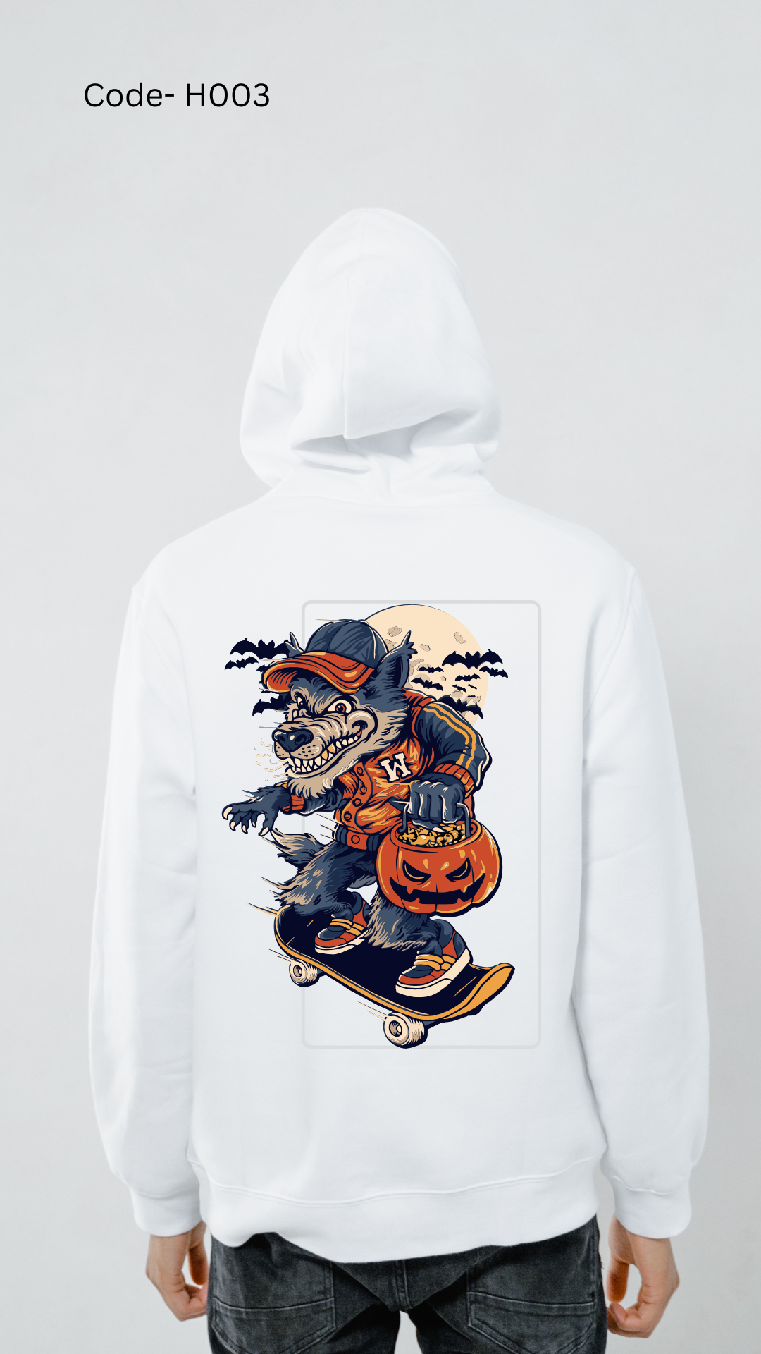 Treandz premium Customized Hoodie White Color (H003)