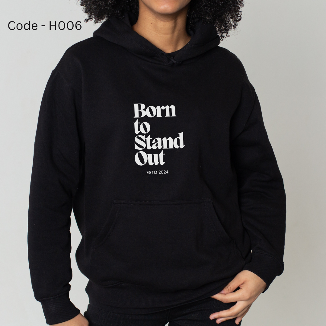 Treandz premium Customized Hoodie Black Color (H006)