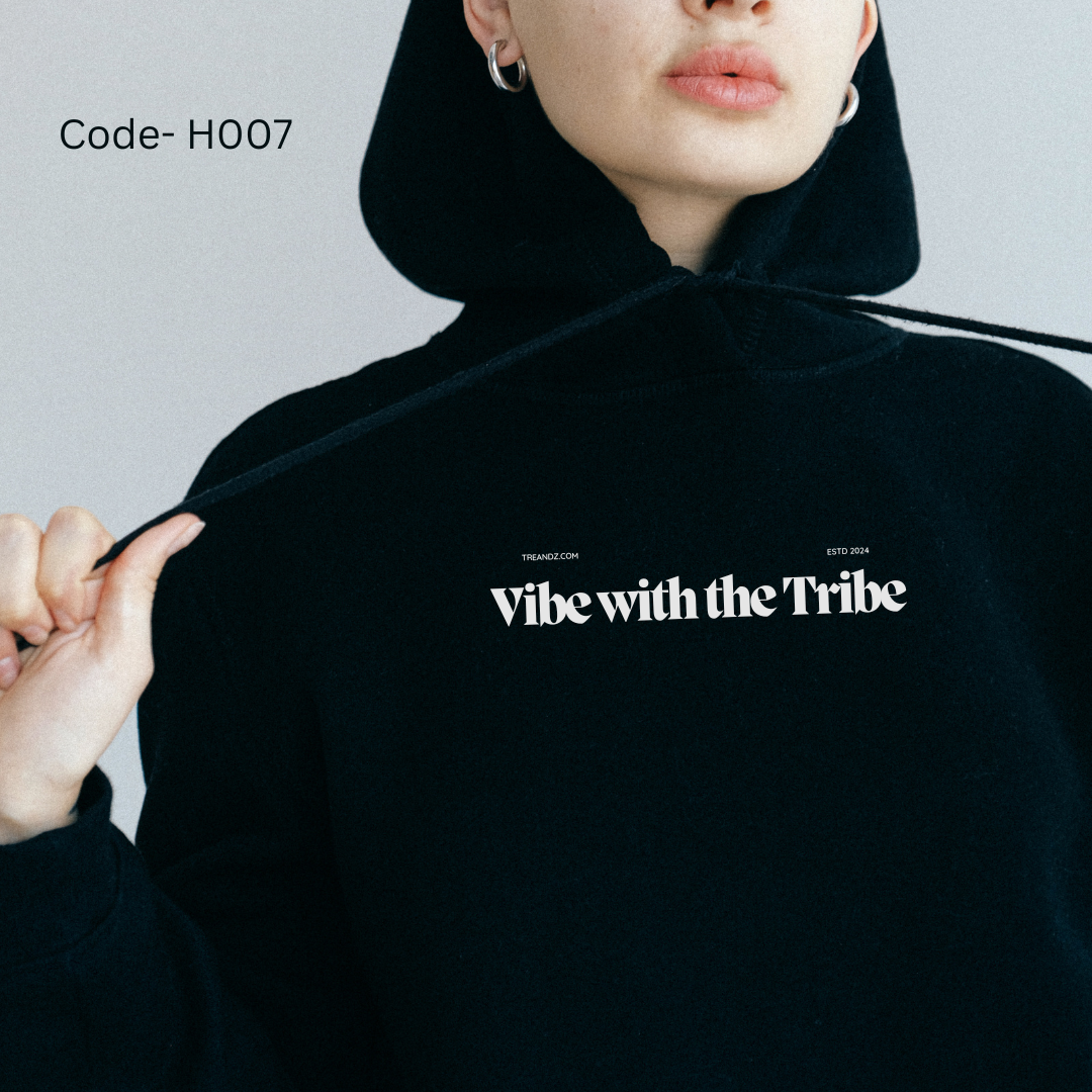 Treandz premium Customized Hoodie Black Color (H007)