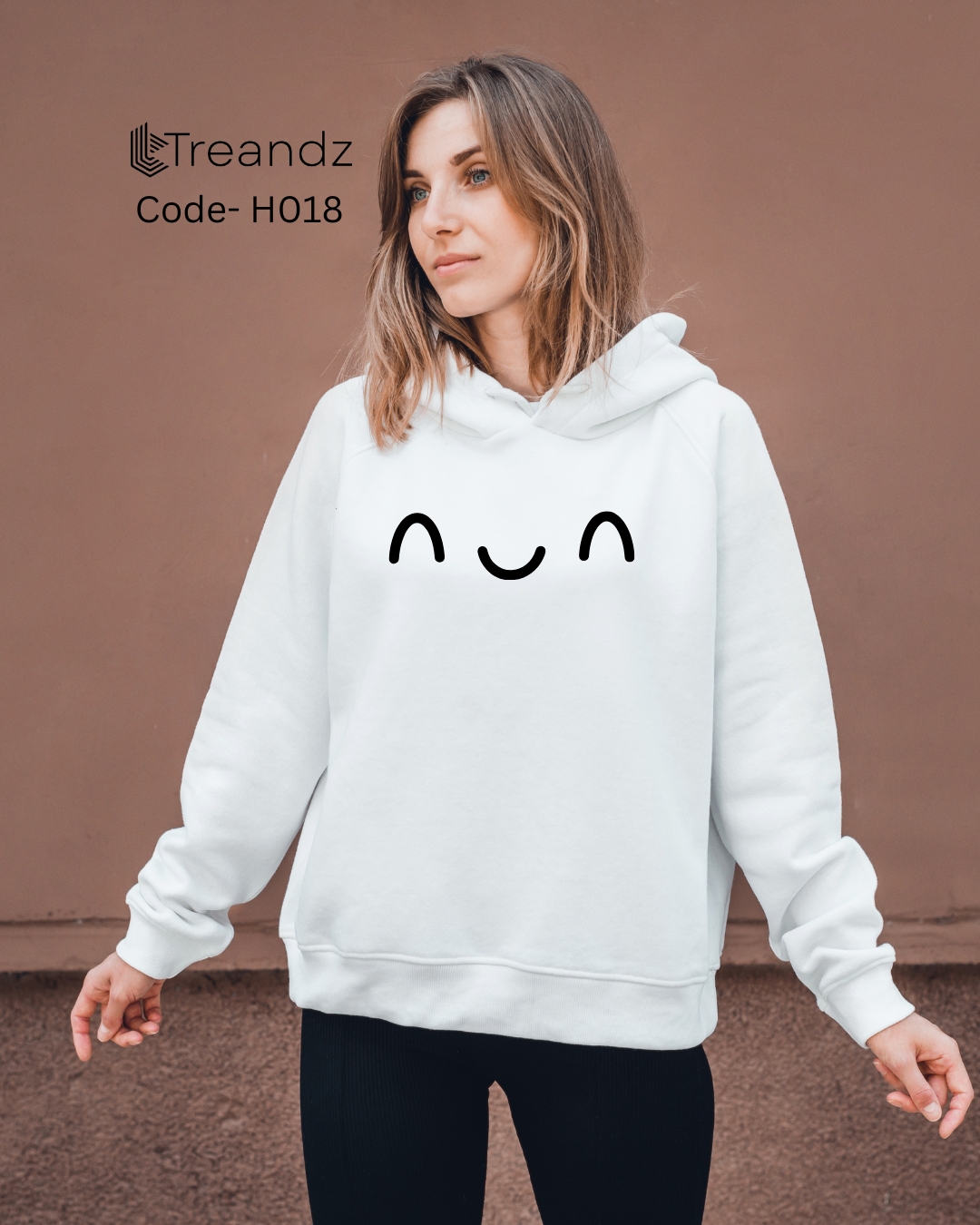 Treandz premium Customized Hoodie White Color (H018)