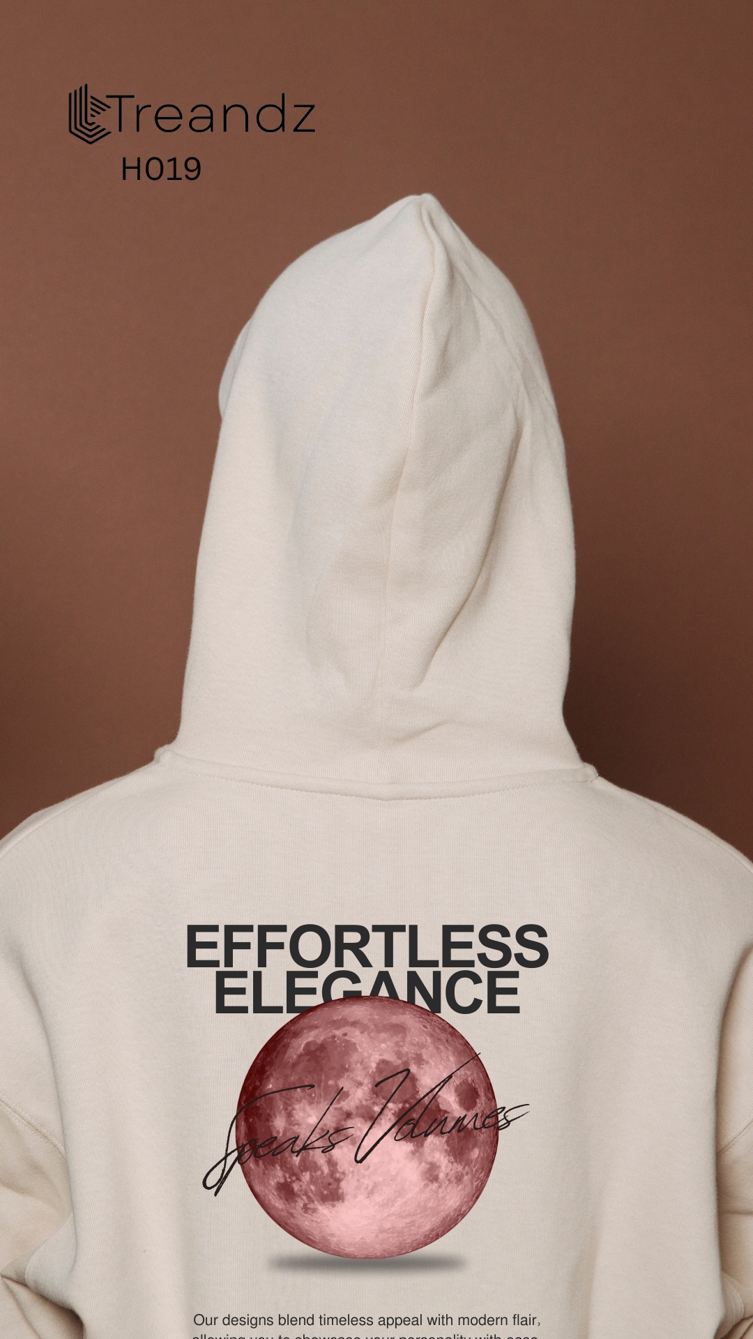 Treandz premium Customized Hoodie Off-White Color (H019)
