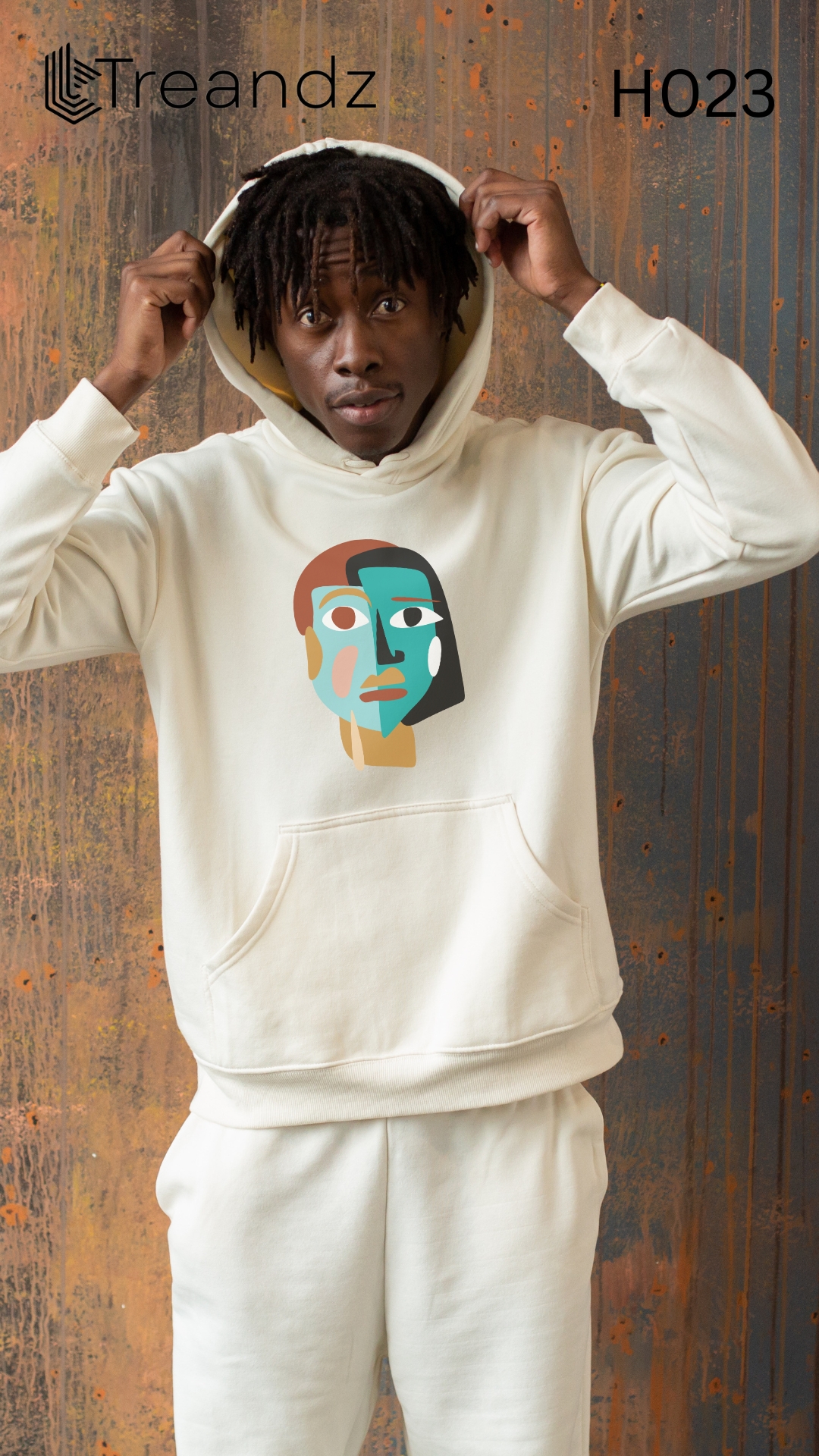 Treandz premium Customized Hoodie Off-White Color (H023)