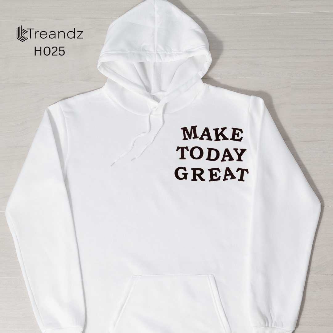 Treandz premium Customized Hoodie White Color (H025)