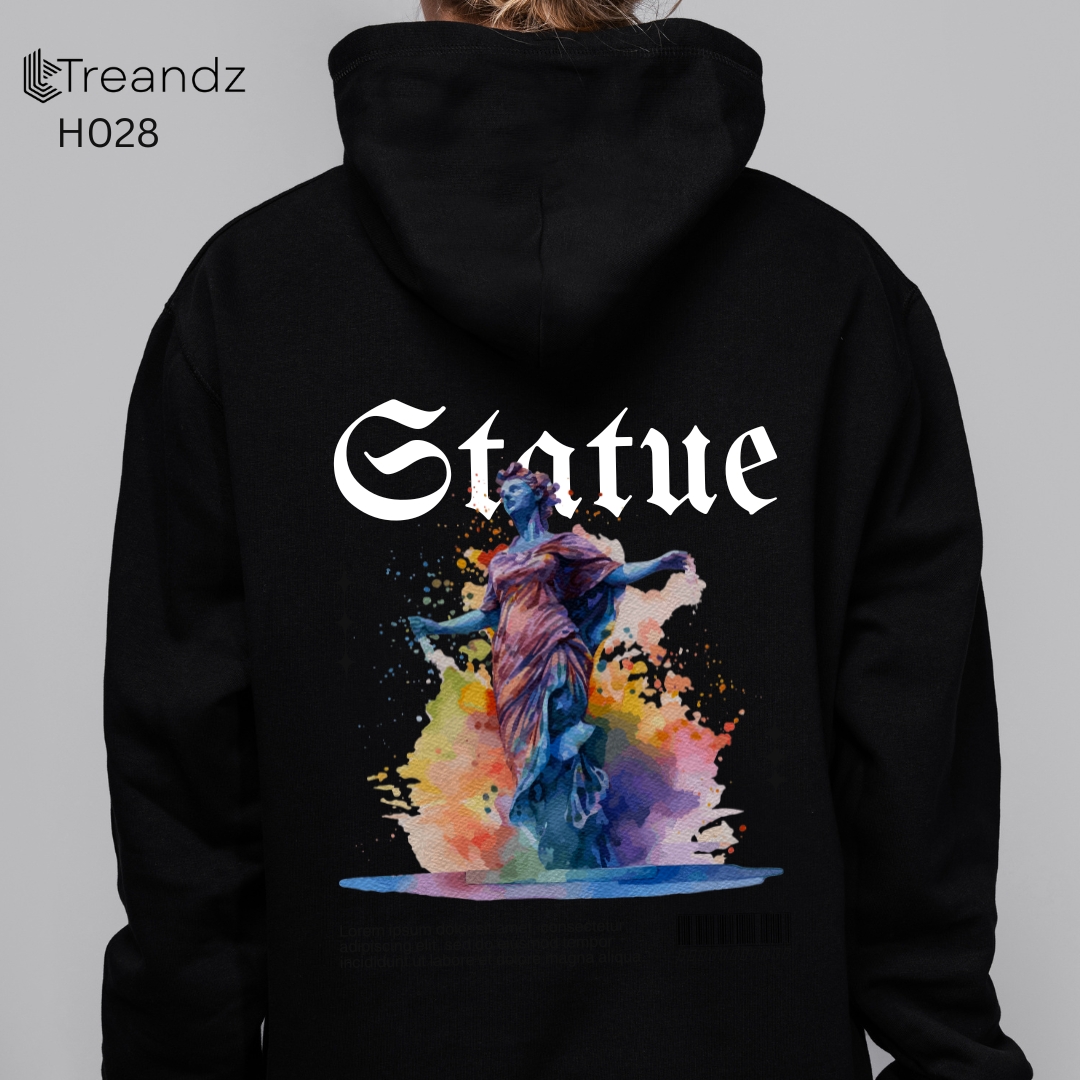 Treandz premium Customized Hoodie Black Color (H028)